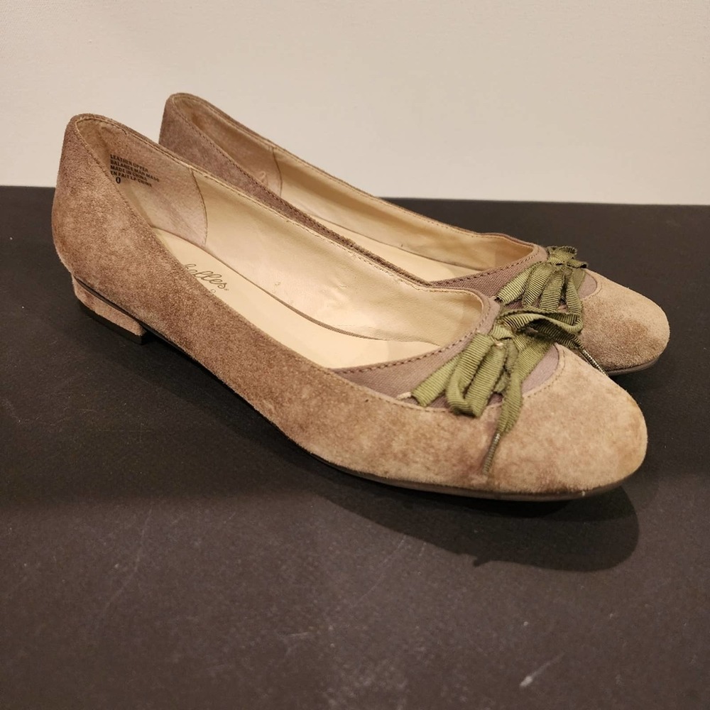SEYCHELLES Special Edition Taupe Suede Leather Flats SIZE 10M - Picture 9 of 14